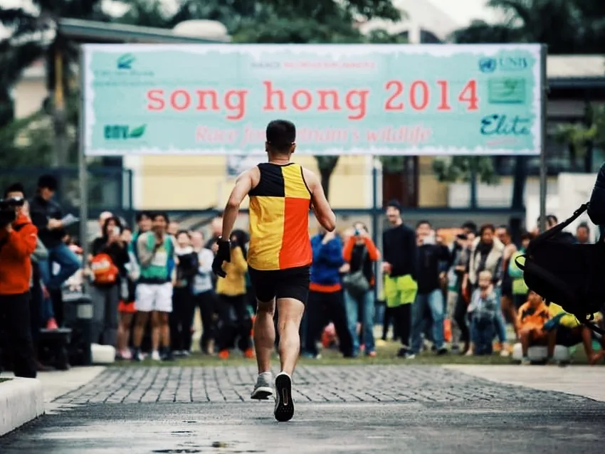 A runner at the Song Hong 2014 race, one of the first events BIBPIX photographed